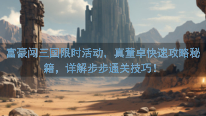 富豪闯三国限时活动，真董卓快速攻略秘籍，详解步步通关技巧！